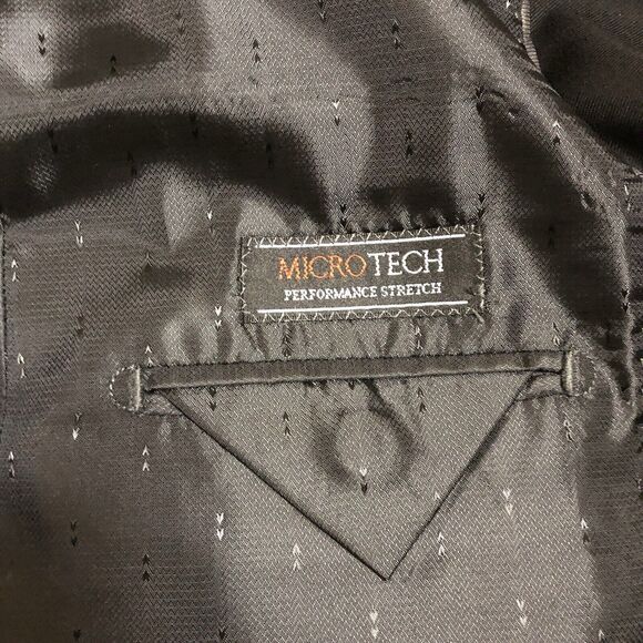 Angelo Rossi Solid Black Hand Tailored Performance Stretch Blazer Men’s 40L - Picture 11 of 16